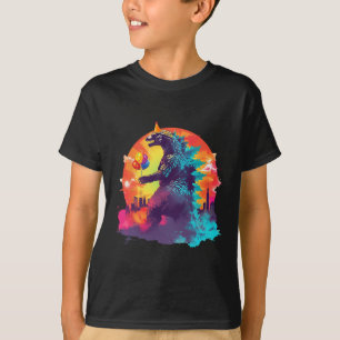 Camiseta Kaiju Birthday Engraçado Boys Birthday Monster