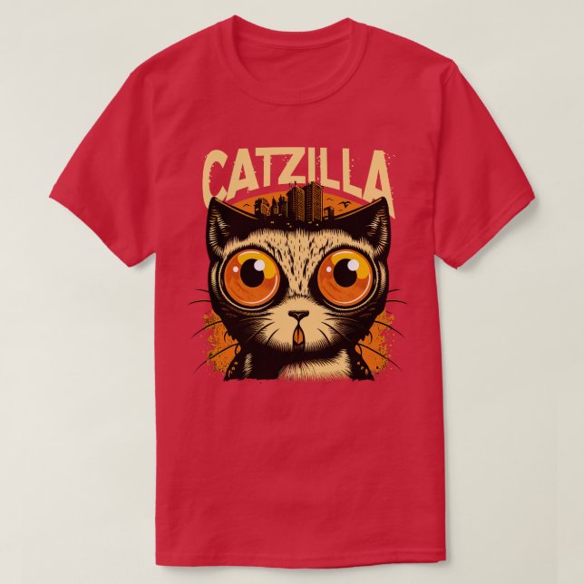 Camiseta Kaiju Cat Monster Catzilla 2 (Frente do Design)