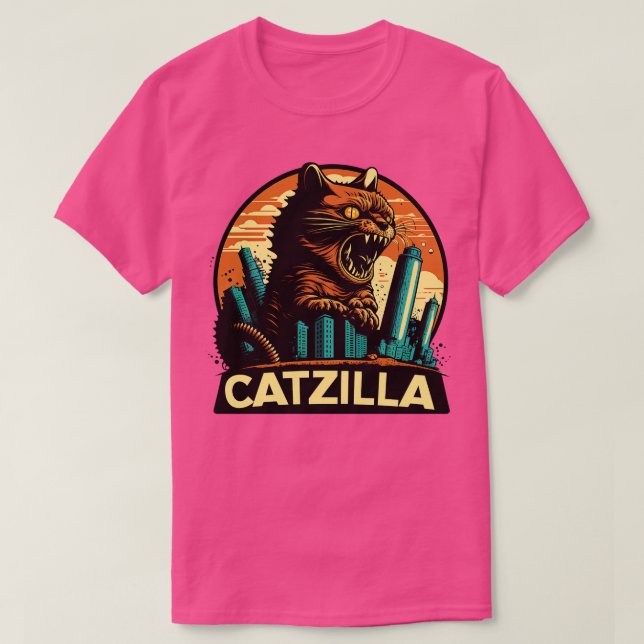 Camiseta Kaiju Cat Monster Catzilla 8 (Frente do Design)
