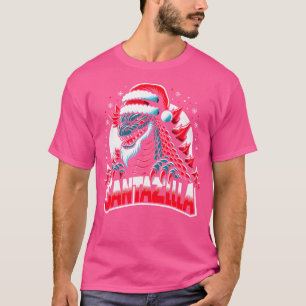 Camiseta Kaiju Christmas Santazilla Japonês Monster Dinosa