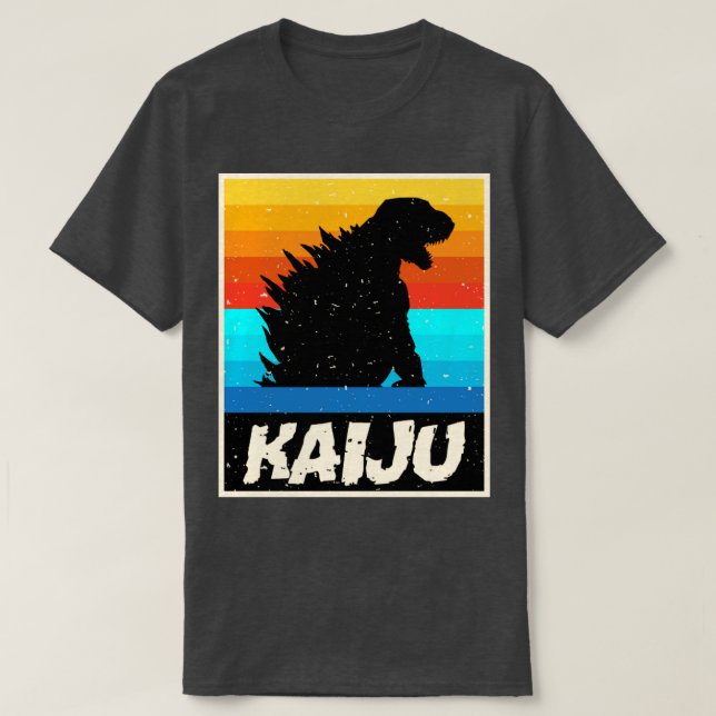 Camiseta kaiju colorido (Frente do Design)