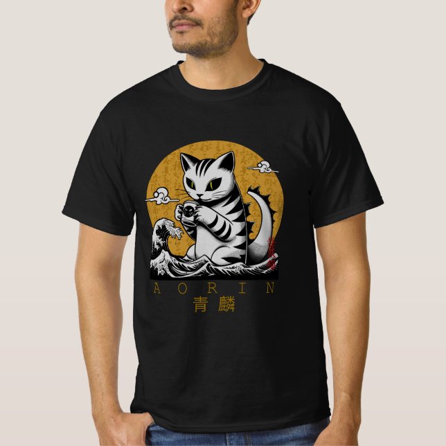 Camiseta Kaiju Neko - AORIN (Frente)