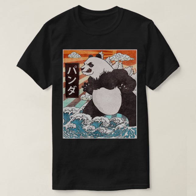 Camiseta Kaiju Panda Monstro Japonês (Frente do Design)