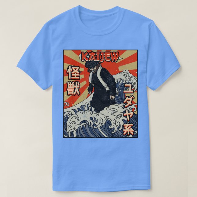 Camiseta Kaiju Rabbi Judeu Excelente Judeu Onda De Kanagawa (Frente do Design)