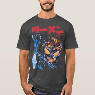 Camiseta Kaiju Ramen Excelente Wave Off Kanagawa Comida Jap