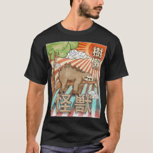 Camiseta Kaiju Sloth Monster Japonês