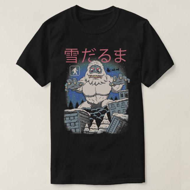 Camiseta Kaiju Snowman (Frente do Design)