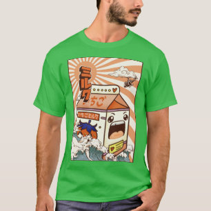 Camiseta Kaiju Strawberry Milk Carton Monster Japonês Prese