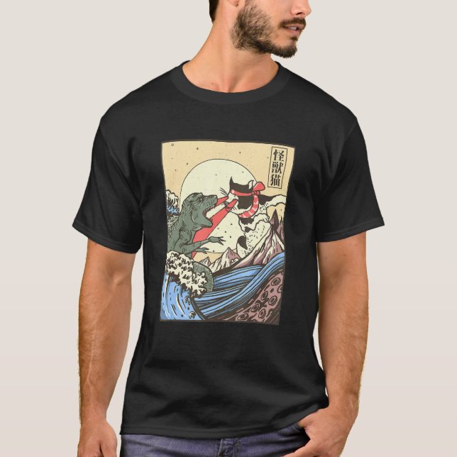 Camiseta Kaiju Vs Cat (Frente)