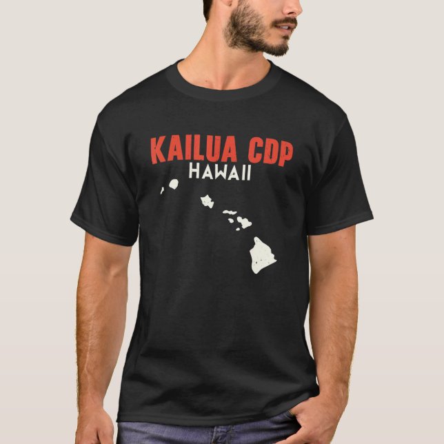 Camiseta Kailua CDP Hawaii EUA Estado América Viagem Havaí (Frente)