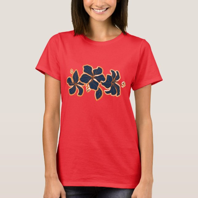 Camiseta Kailua Hibiscus Damas T-Shirt (Frente)