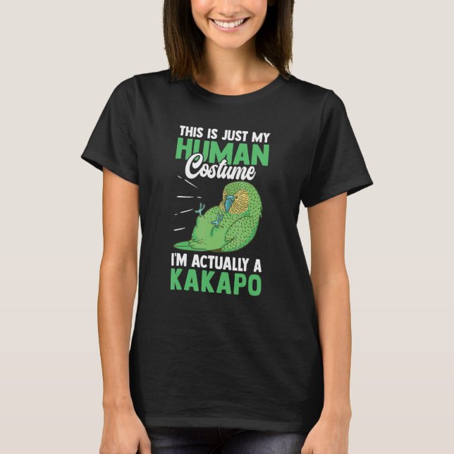 Camiseta Kakapo, fantasia Nova Zelândia Papagaio Kakapo (Frente)