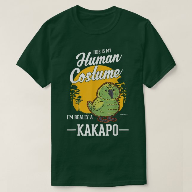 Camiseta Kakapo Human Costume Halloween Kakapo 5800 (Frente do Design)