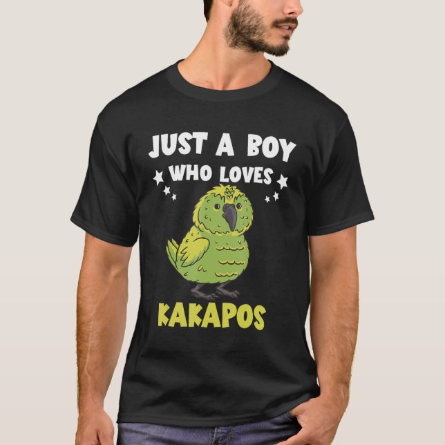 Camiseta Kakapo Just A Boy New Zealand Kakapo Bird Kakapo P (Frente)