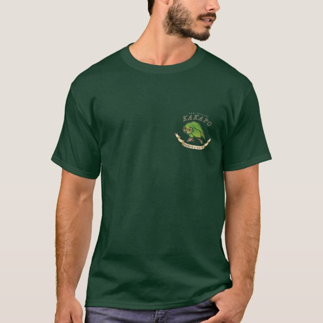 Camiseta Kakapo "papagaio de NZ da noite" (impressão do (Frente)