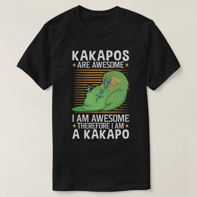 Camiseta Kakapos são incríveis papagaio de coruja da Nova Z (Frente do Design)