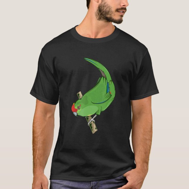 Camiseta Kakariki, periquito coroado vermelho (Frente)