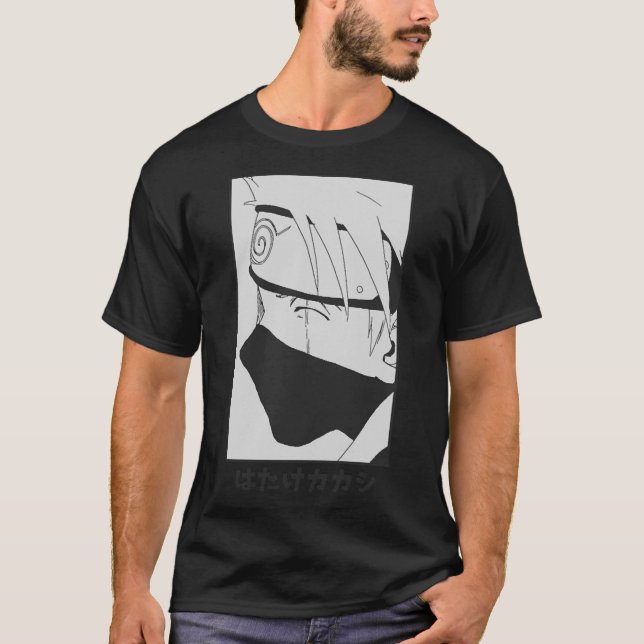 Camiseta kakashi sensei anime T-Shirt (Frente)
