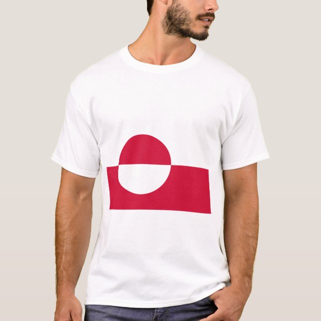 Camiseta Kalaallit Nunaat - Grønland - Bandeira da Gronelân (Frente)