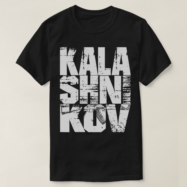 Camiseta Kalashnikov AK47 AK47 Presente (Frente do Design)