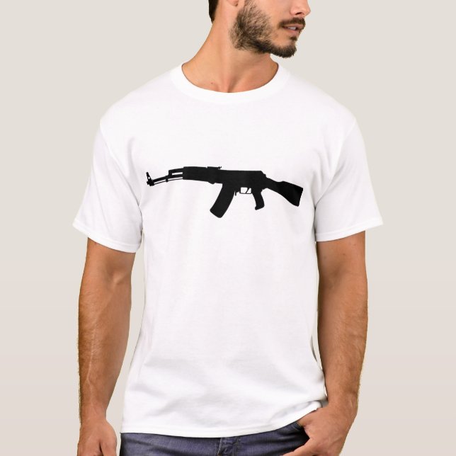 Camiseta Kalashnikov da espingarda de assalto de AK-47 (Frente)
