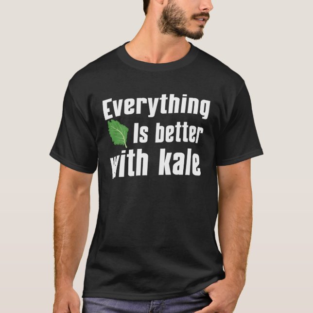 Camiseta Kale Dizendo Amor Vegetariano Amor Comida Saudável (Frente)