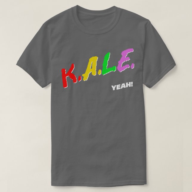 Camiseta Kale Sim, Estilo Retroativo dos anos 80, Design de (Frente do Design)