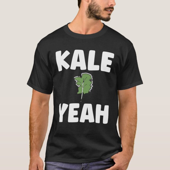 Camiseta Kale Sim Funny Vegetarian Vegan (Frente)