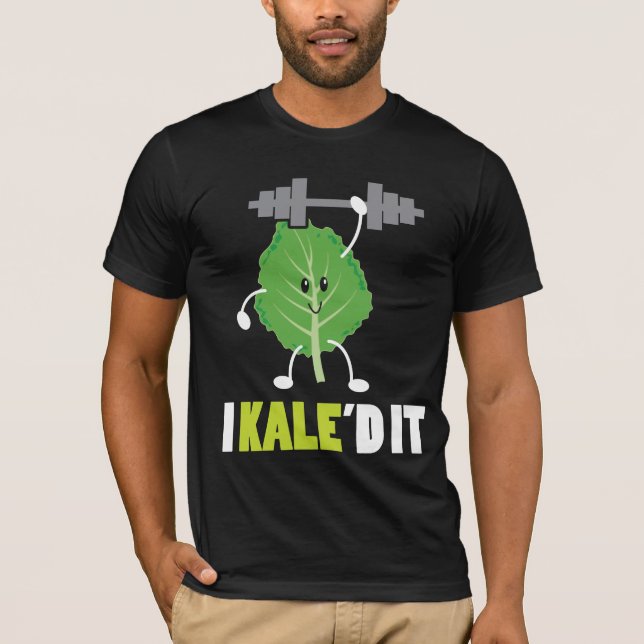 Camiseta Kaled ele - Gym da couve do vegetariano do Vegan (Frente)