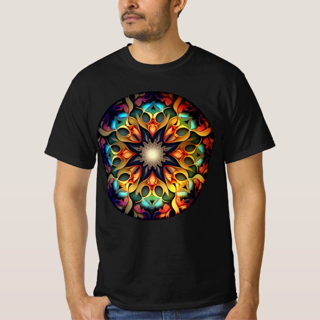 Camiseta Kaleidoscope Mandala Flower Design- 23091 (Frente)
