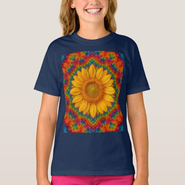 Camiseta Kaleidoscope Sunflower  (Frente)