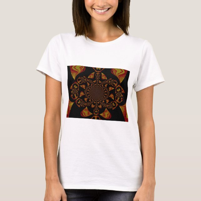Camiseta Kaleidoscópio Impressão de Arte (Frente)