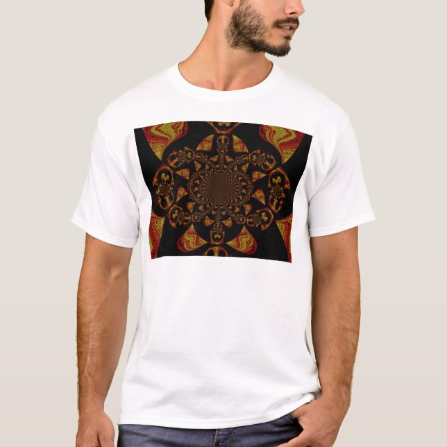 Camiseta Kaleidoscópio Impressão de Arte (Frente)