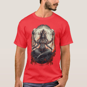 Camiseta Kali Deusa da Morte e do Juízo Final Hindu Yoga W