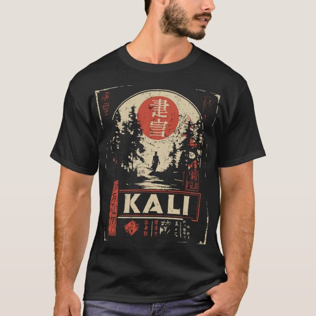 Camiseta Kali Goddese Poster - Estilo Ukiyo-e japonês (Frente)