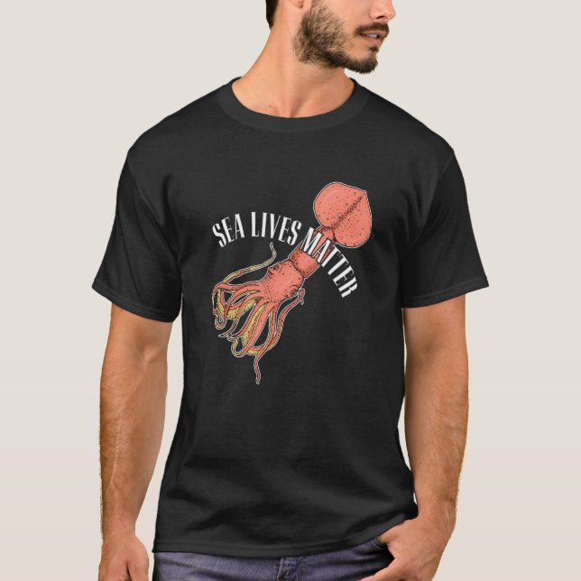 Camiseta Kalmar Cephalopode Divino Investigação Marítima (Frente)