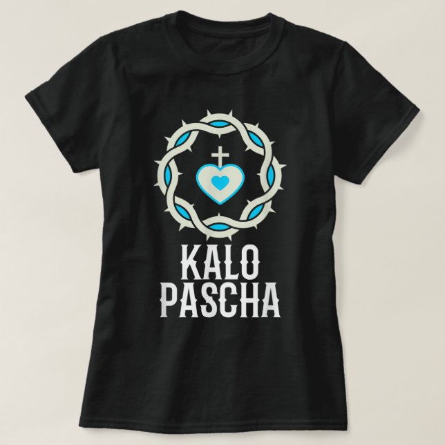Camiseta Kalo Pascha Páscoa grego (Frente do Design)