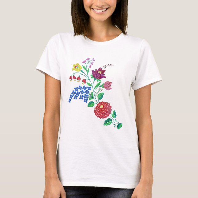 Camiseta Kalocsai Flower Stem (Frente)