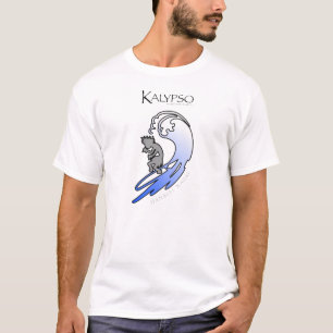 Camiseta Kalypso Kane que surfa no azul