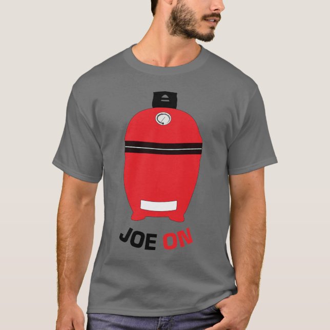 Camiseta Kamado 'Joe ON' Red CHURRASCO Griling Low and Slow (Frente)