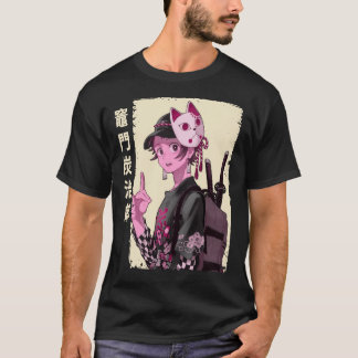 Camiseta Kamado Tanjiro Japonês Demon Slayer Manga Anima A