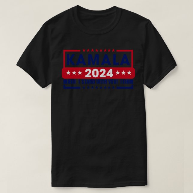 Camiseta Kamala 2024 Eu estou com você (Frente do Design)