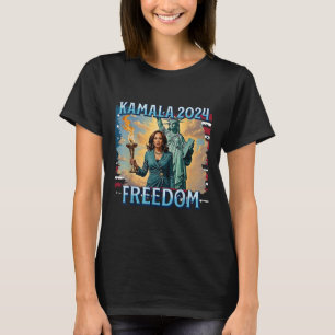 Camiseta Kamala 2024 Para A Campanha Presidencial Lady Libe