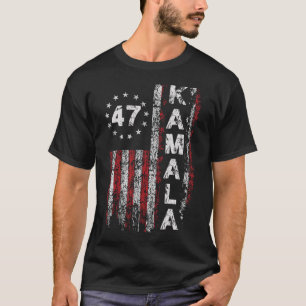 Camiseta Kamala 47 Kamala47 Presidente dos EUA Bandeira 202