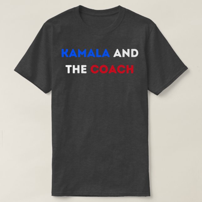 Camiseta kamala e o treinador 2024 TShirt 2 (Frente do Design)