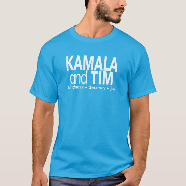 Camiseta Kamala e Tim 2024, T-Shirt masculina (Frente)