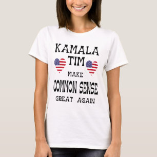 Camiseta Kamala E Tim - Tornar O Excelente De Senso Comum N