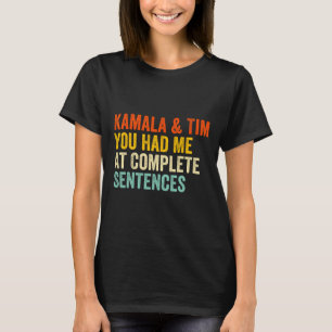 Camiseta Kamala E Tim Vocês Me Conquistaram Com Frases Comp