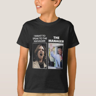 Camiseta Kamala Eu Quero Falar Com O Gerente Trump Mcdona