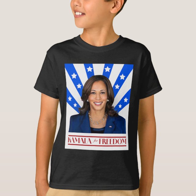 Camiseta Kamala For Freedom 2024 Senhora Vice-Presidente (Frente)